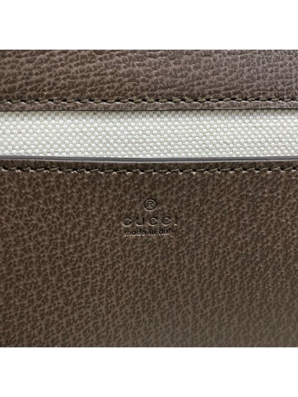Gucci Shoulder Bag Ophidia Beige Dark Brown Multi Leather - Picture 9 of 15
